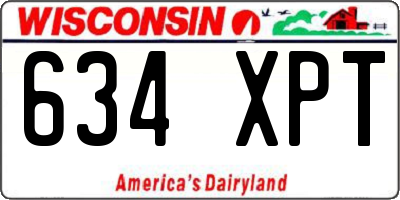 WI license plate 634XPT