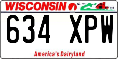 WI license plate 634XPW