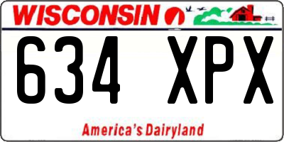 WI license plate 634XPX