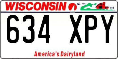 WI license plate 634XPY
