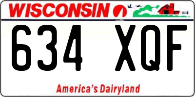 WI license plate 634XQF