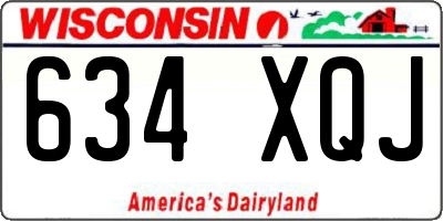 WI license plate 634XQJ