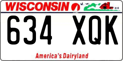 WI license plate 634XQK
