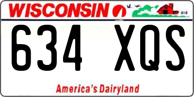 WI license plate 634XQS