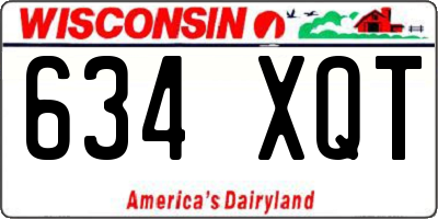 WI license plate 634XQT