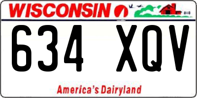 WI license plate 634XQV