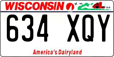 WI license plate 634XQY