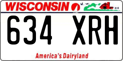WI license plate 634XRH