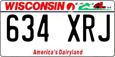 WI license plate 634XRJ