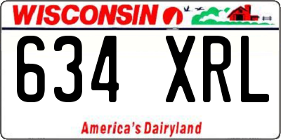 WI license plate 634XRL