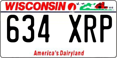 WI license plate 634XRP