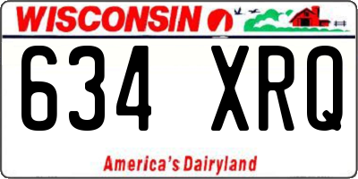 WI license plate 634XRQ