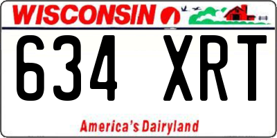 WI license plate 634XRT
