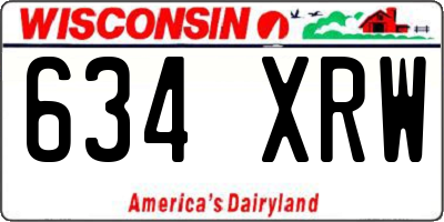 WI license plate 634XRW
