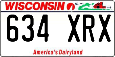 WI license plate 634XRX