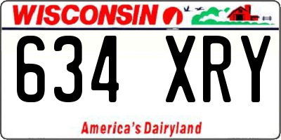WI license plate 634XRY