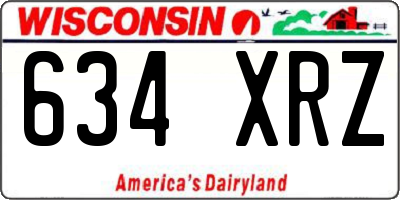 WI license plate 634XRZ