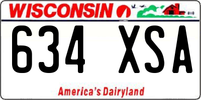 WI license plate 634XSA