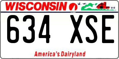 WI license plate 634XSE
