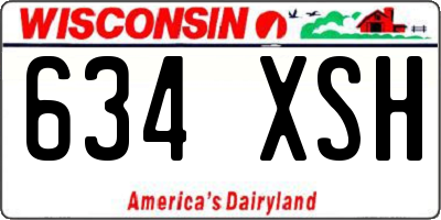 WI license plate 634XSH