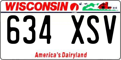 WI license plate 634XSV