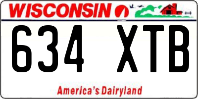WI license plate 634XTB