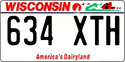 WI license plate 634XTH