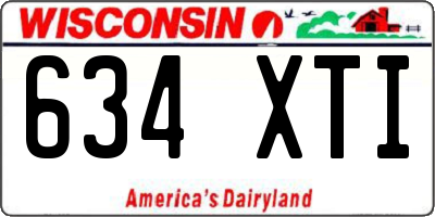 WI license plate 634XTI