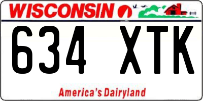 WI license plate 634XTK