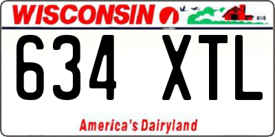 WI license plate 634XTL