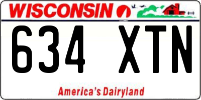WI license plate 634XTN