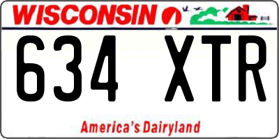 WI license plate 634XTR