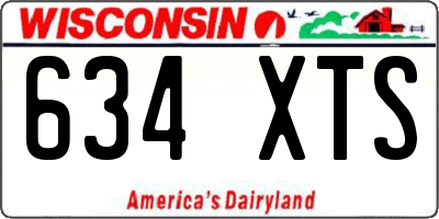 WI license plate 634XTS