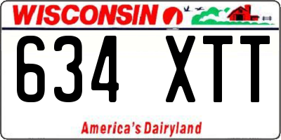 WI license plate 634XTT