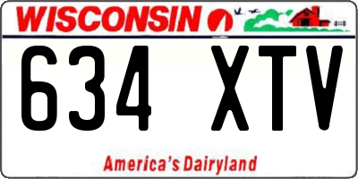 WI license plate 634XTV