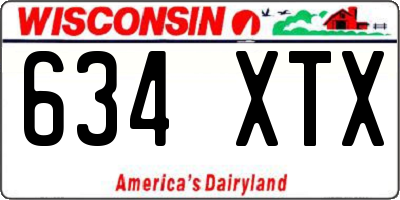 WI license plate 634XTX