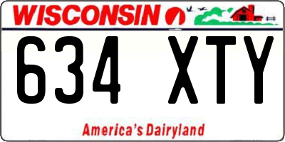 WI license plate 634XTY