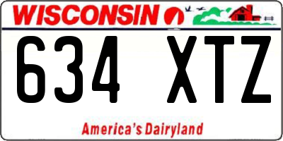 WI license plate 634XTZ