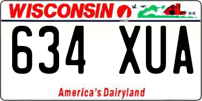 WI license plate 634XUA