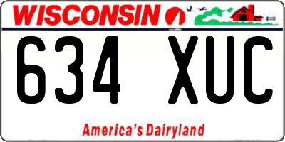 WI license plate 634XUC