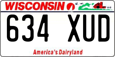 WI license plate 634XUD