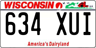 WI license plate 634XUI