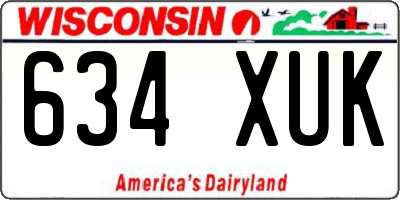 WI license plate 634XUK
