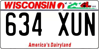 WI license plate 634XUN