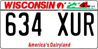 WI license plate 634XUR