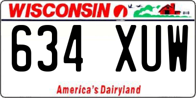 WI license plate 634XUW