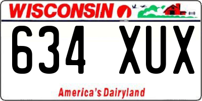 WI license plate 634XUX