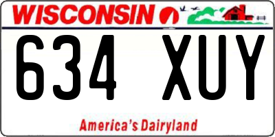 WI license plate 634XUY