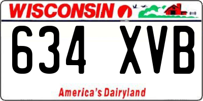 WI license plate 634XVB
