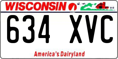 WI license plate 634XVC